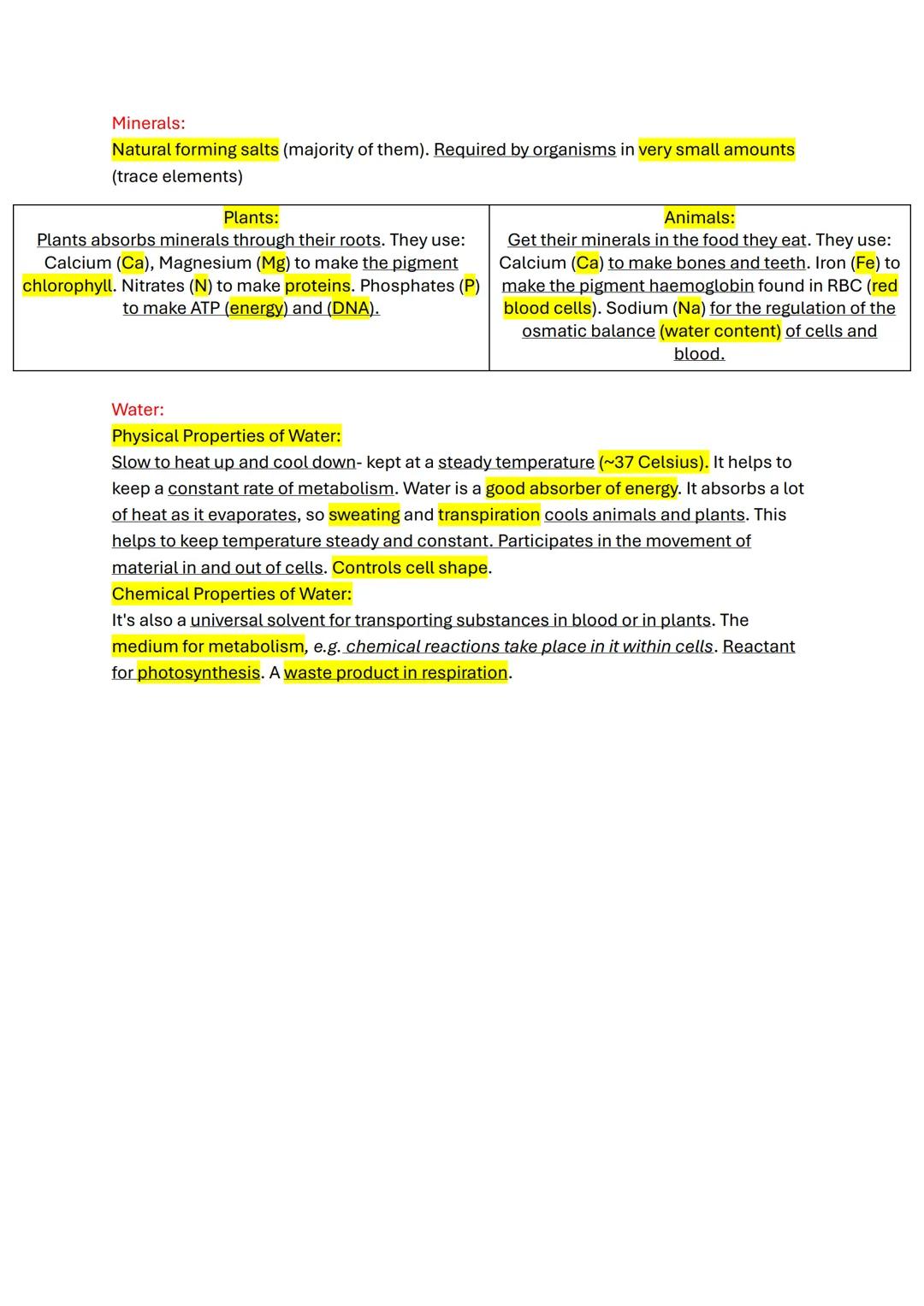 Food:
Food is needed for:
→ Energy,
→ Growth of new cells & repair of existing cells (tissue, organs, etc.)
Food also supplies the materials