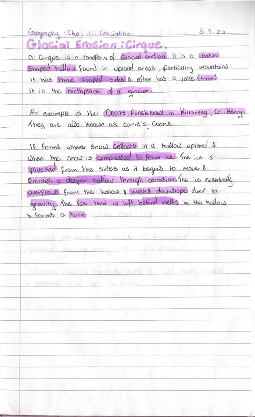 Geography-Chp.11: Glaciation 30.8.23
Ice Age
-a period of time where large parts of the world.
were covered by ice sheets
- the last ice ar