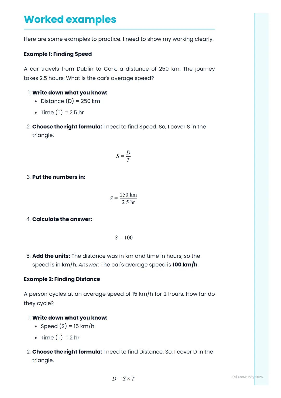 # Speed, Distance, and Time
What is speed, distance and time?
This is about how we describe motion. When something moves, we can
measure h