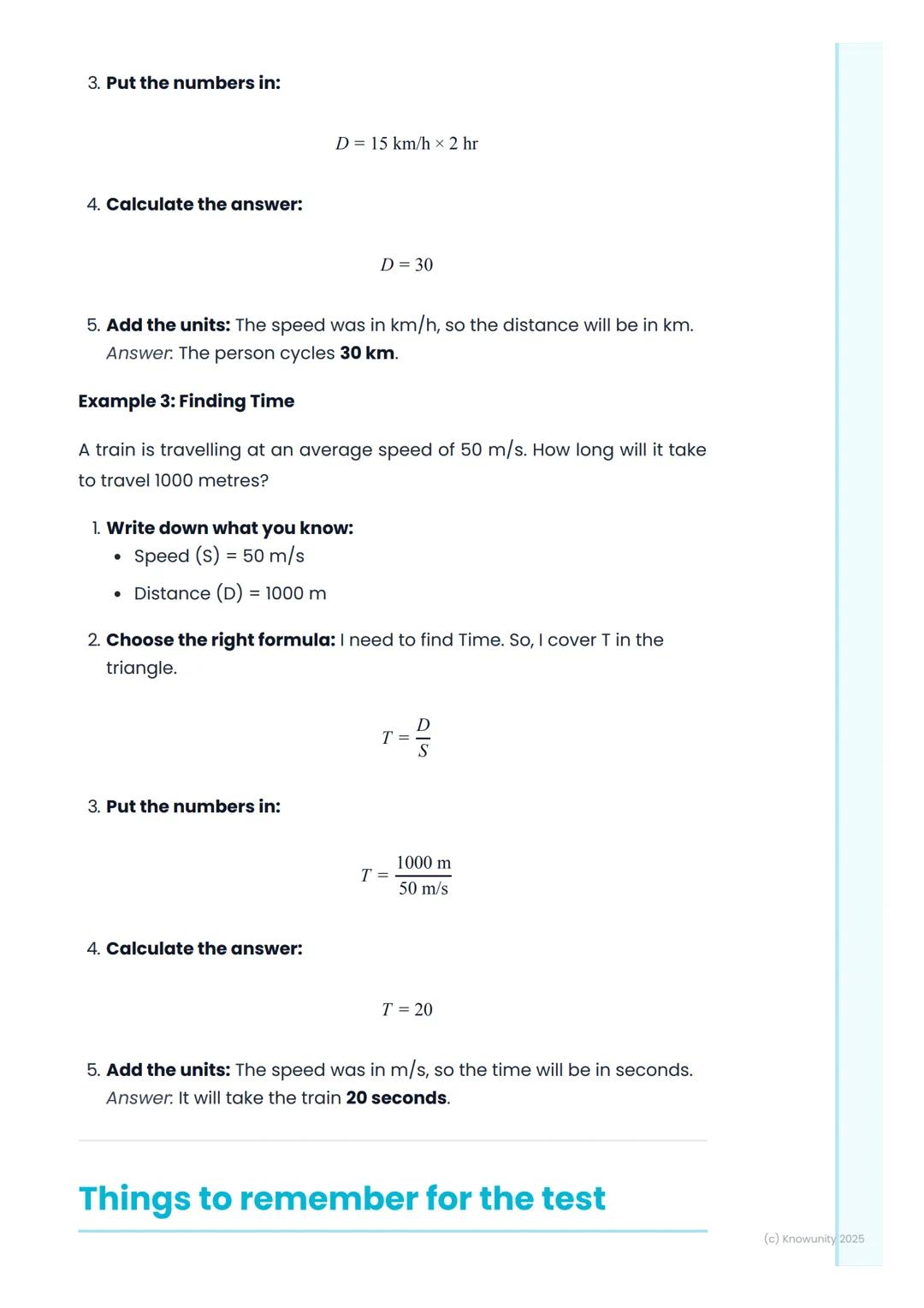 # Speed, Distance, and Time
What is speed, distance and time?
This is about how we describe motion. When something moves, we can
measure h