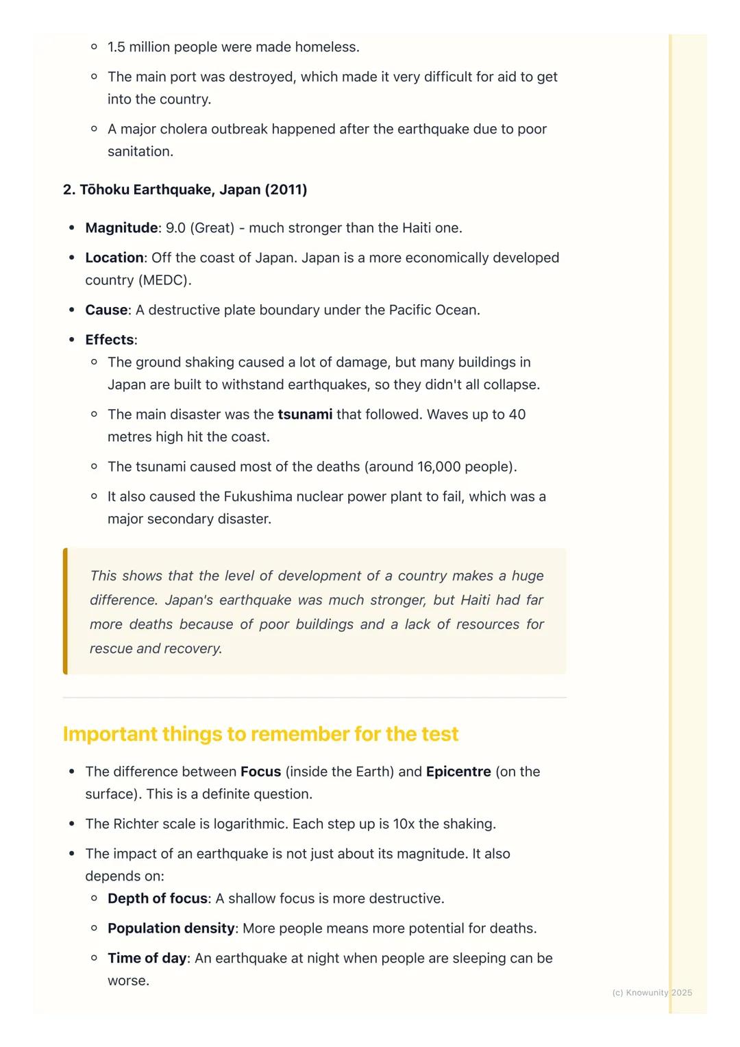 # Earthquakes
What are earthquakes?
An earthquake is a sudden and violent shaking of the ground. It's caused by
movements within the Earth