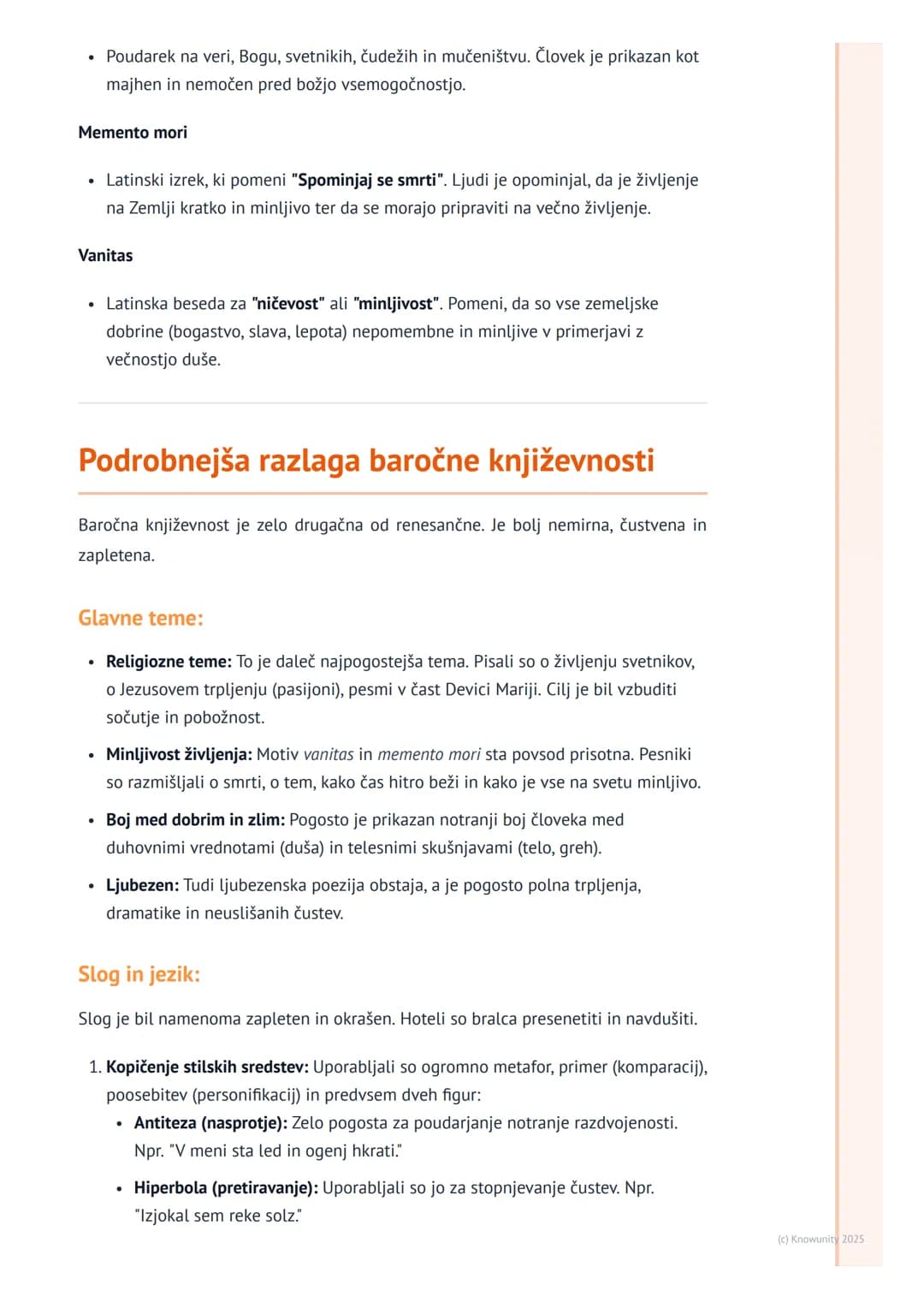 # Baročna književnost
Uvod v barok
Barok je umetnostna smer, ki je prevladovala v Evropi v 17. stoletju, nekako med
letoma 1600 in 1750. R