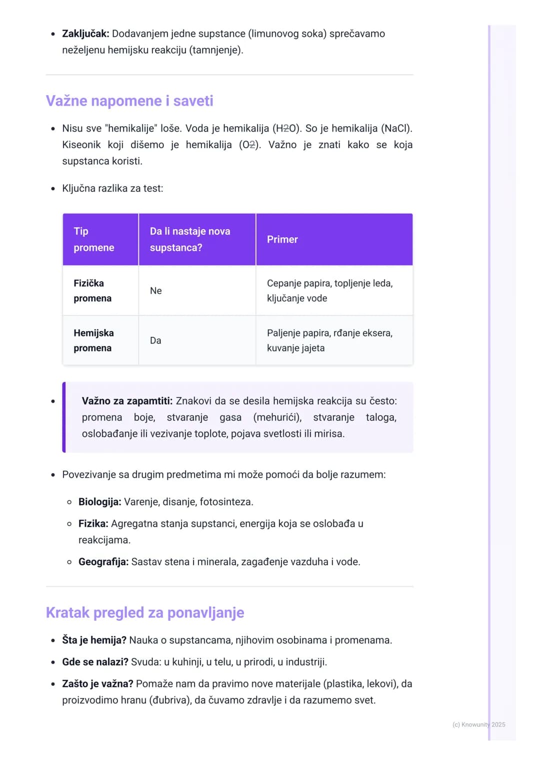 # Značaj hemije
Uvod - zašto je hemija važna?
Hemija je svuda oko nas, ne samo u laboratoriji sa epruvetama. To je nauka koja
proučava od