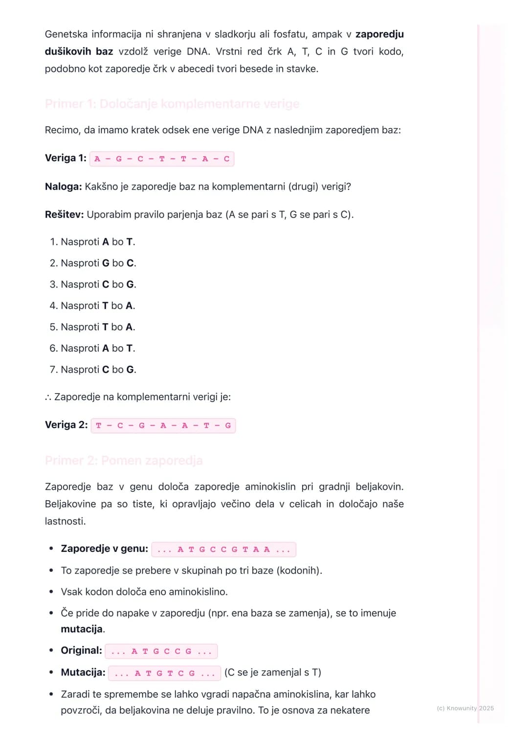 # DNA - nosilka dednih
informacij
Uvod v DNA
DNA je okrajšava za deoksiribonukleinsko kislino. To je zelo dolga molekula,
ki se nahaja v j