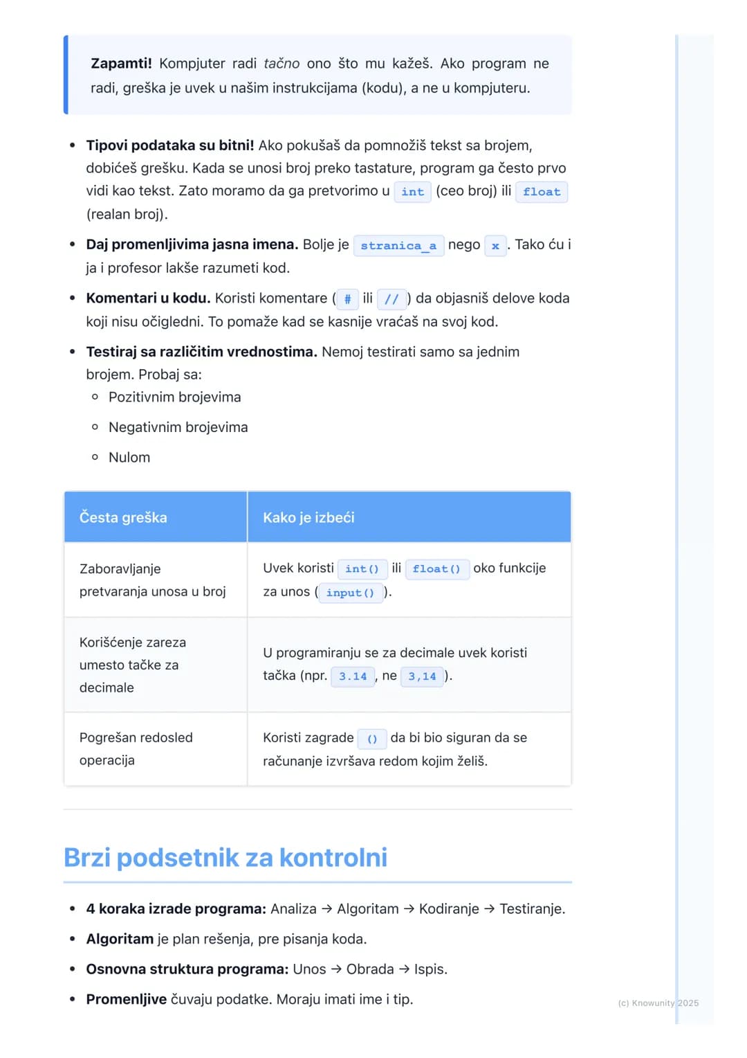 # Izrada jednostavnih programa
Uvod u izradu jednostavnih programa
Ovo je deo gde prelazimo sa teorije na praksu. Učićemo kako da napišemo