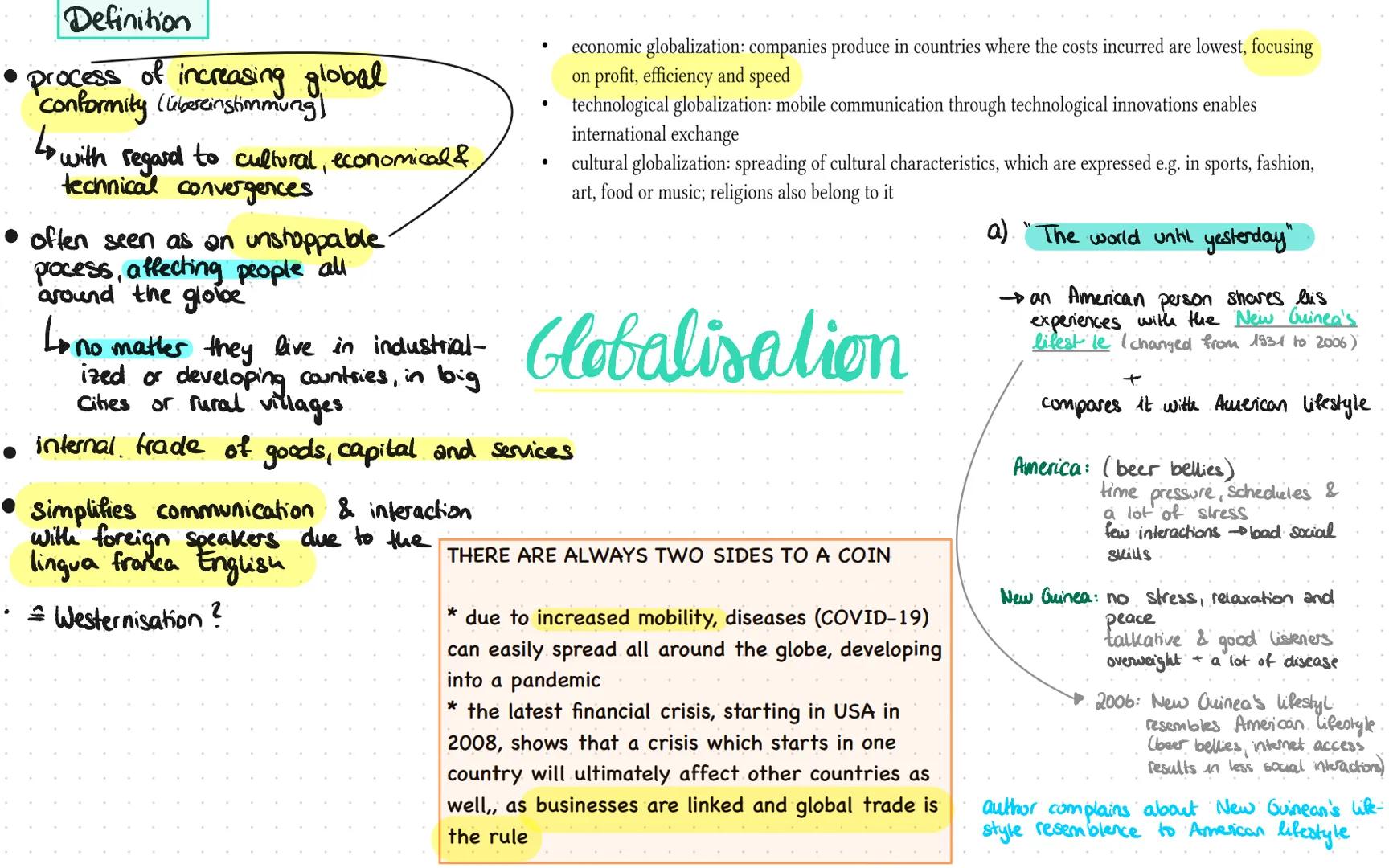 # GLOBALISATION Definition
• process of increasing global
conformity (übereinstimmung)
Lo with regard to cultural, economical &
technical