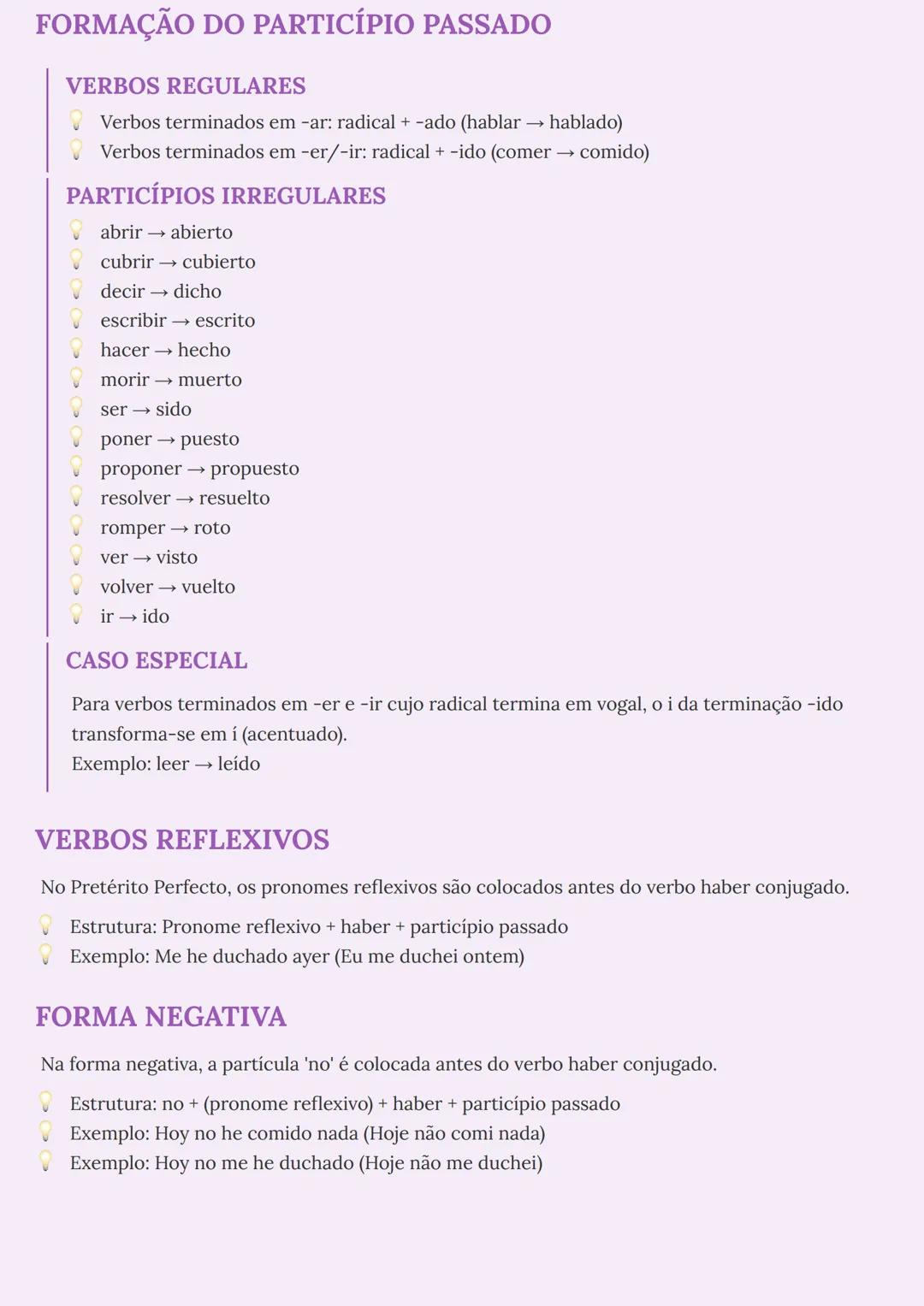 # PRETÉRITO PERFECTO EM ESPANHOL
## USO DO PRETÉRITO PERFECTO
O Pretérito Perfecto é utilizado para expressar ações concluídas no passado