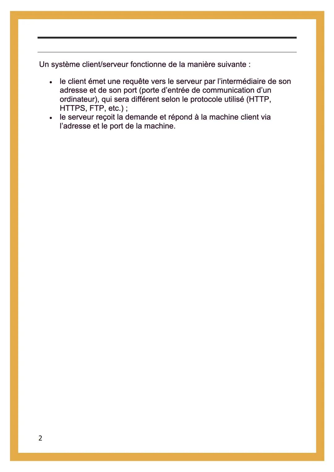 # LE MODÈLE
CLIENT/SERVEUR
Un serveur est un dispositif informatique qui offre des services à des
clients.
Un client est un logiciel inform