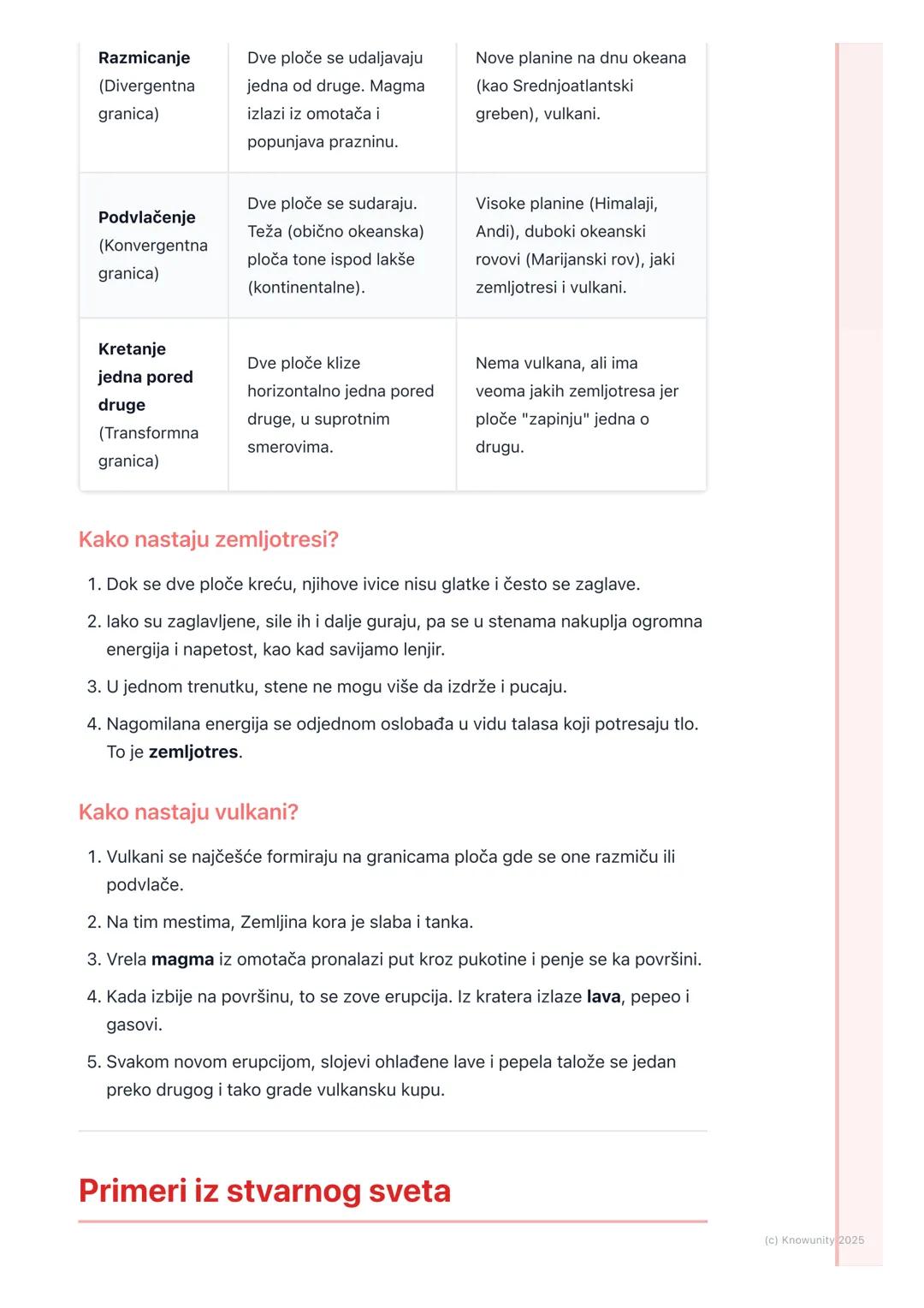 # Unutrašnje sile Zemlje
## Uvod u unutrašnje sile Zemlje
Površina Zemlje nije mirna, stalno se menja. Te promene nisu slučajne, već ih
iz