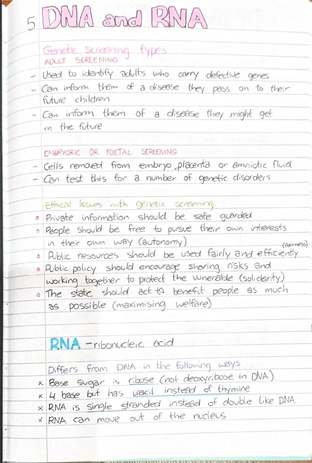 5 DNA and RNA
Heredity
DEFN Heredity is the passing. on of features from parent
to offspring by means of genes. These are the
structures th