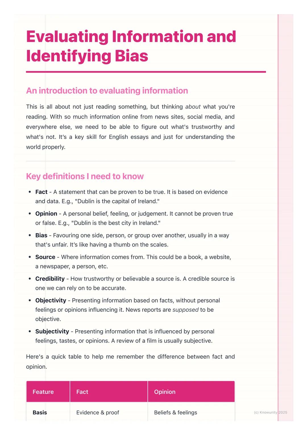 # Evaluating Information and
# Identifying Bias
An introduction to evaluating information
This is all about not just reading something, bu