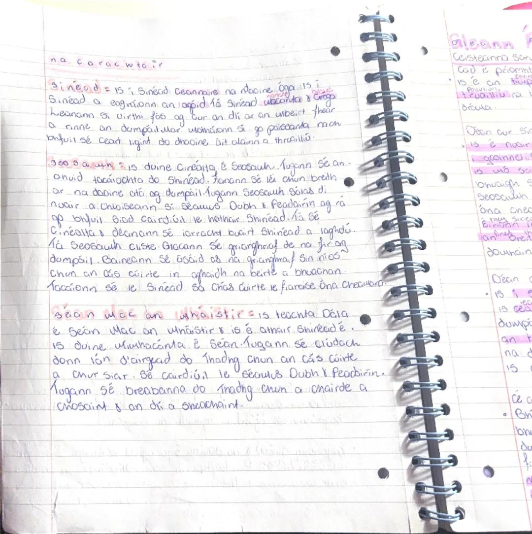 xene
0
Brian o
Drama: Gleann Alainn je. O aoillo
Radhare a 1:
•bportach bog
radharc tire
• Shliabh & ar loch = Mountain & lake
Pointéireacht